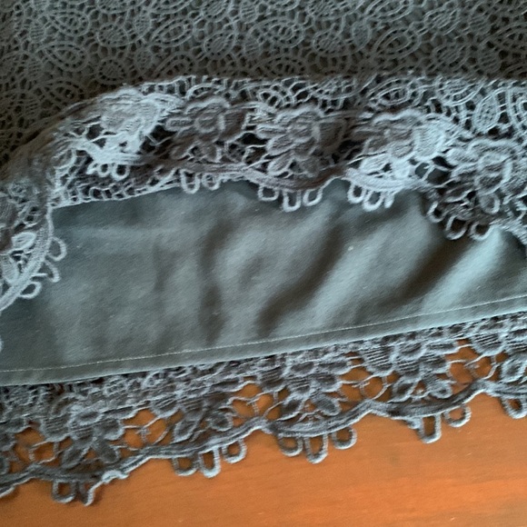 Massimo Dutti Crochet Lace Navy Blue Overlay 3/4 Sleeves Dress size M - Picture 13 of 17